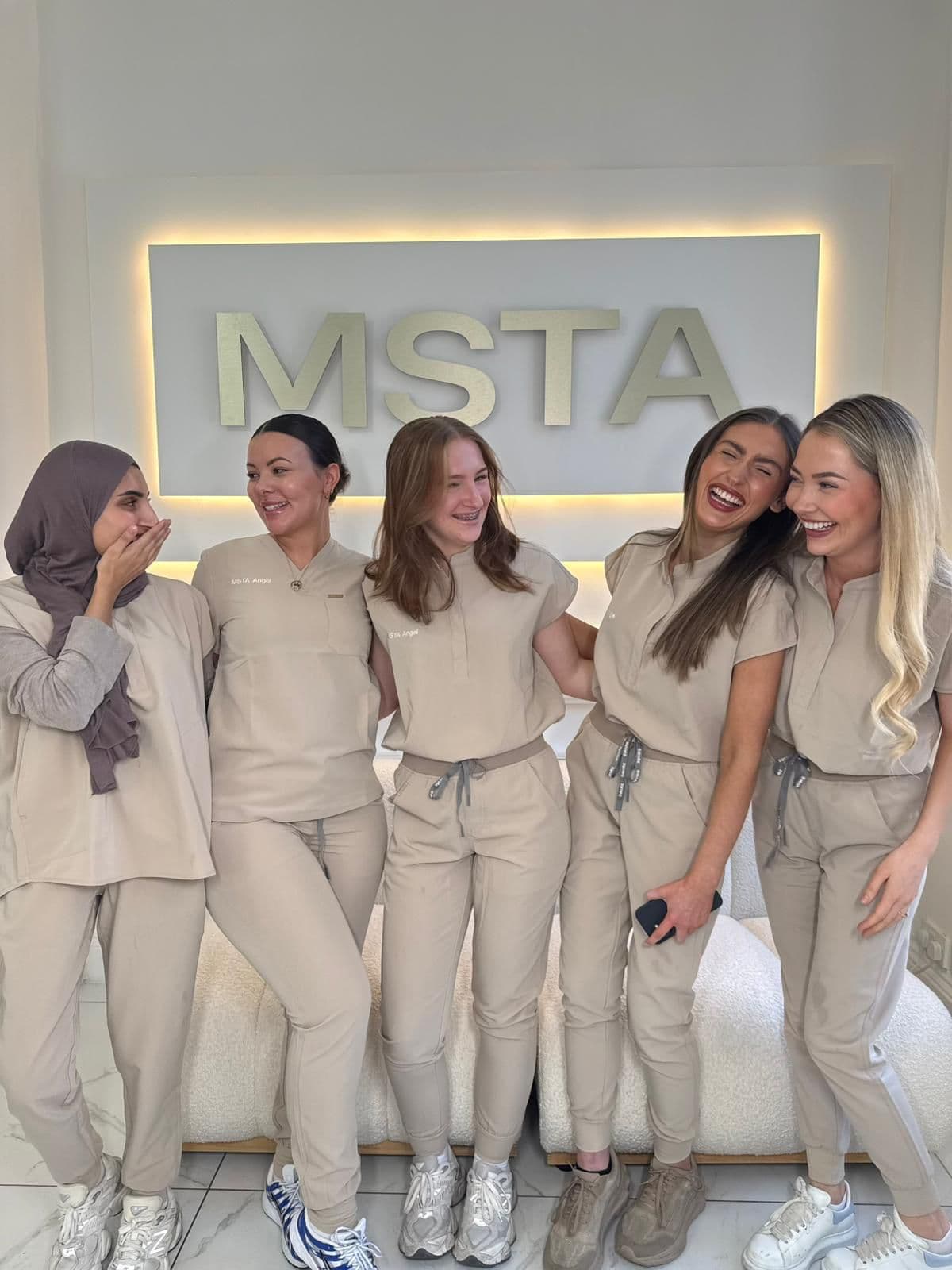 MSTA students laughing together during training
